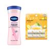 Vaseline Body Lotion & Mentholatum Lip Balm Bundle