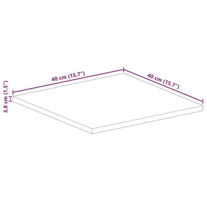 VidaXL Table Top 40x40x3.8 Cm Square Solid Acacia Wood, Wooden Table Top, Coffee Table Top, Top of 370967