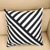 Square Nordic Pillow Case Double-sided Pillowcover Simple Fashion Black and White Geometric Pillow Car Sofa Office Bedside Back Cushion Cover