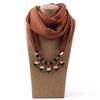 Mărgele superbe, eșarfă cu inel circular, accesorii pentru eșarfe pentru femei, colier, eșarfă etnică