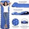 Camping Sleeping Pad / Inflatable Air Mattress Pad with Built-in Pillow & Foot Pump Ultralight Sleeping Air Mattress
