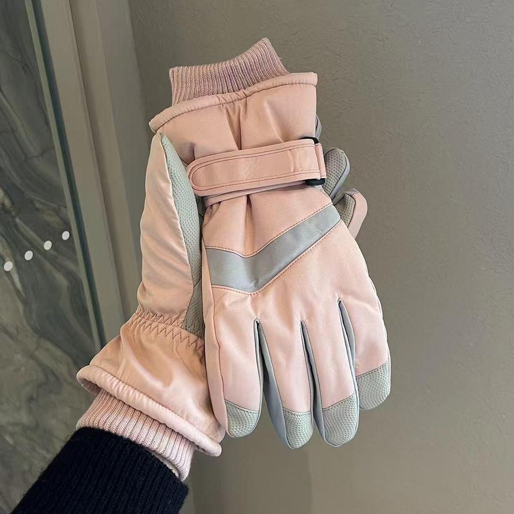 Unisex Fleece-Lined Waterproof Ski Gloves Non-Slip Outdoor Cycling Touchscreen Winter Gear