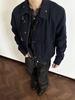 EME Retro Distressed Patchwork Airplane Buckle Jacket Unisex Short Coat