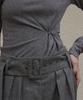 NORMOR Draping High Neck Knit Gray