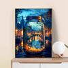 5d DIY Diamond Painting Cross Stitch Bottle City Street Scenery Diamond Embroidery Mosaic Full Round Drill Home Decor Arts