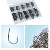 500pcs Barbed Fishing Hook Replacement Circles Hook Carbon Steel Eyed Fish Hook Rustproof Fishing Jig Hook Easy To Use