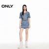 ONLY 2024 Summer Plaid Short Denim Jacket for Women