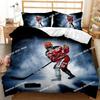 Ice Hockey Sport Player Extreme Sport Bedding Set Printed single Comforter Duvet Cover Pillow Case 3 Pieces Sets Kids Adult Size