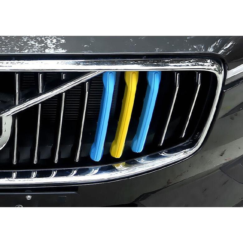 Fit For Volvo XC60 2018-2022 3-Color Front Center Mesh Grille Grill Strip Trim