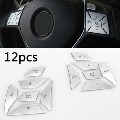 1 Satz Lenkrad-Knopfschalter-Trim-Abdeckungs-Reparatur-Abziehbild-Aufkleber für Mercedes-Benz ABCE CLA SLK-Klasse W176 W246 W212