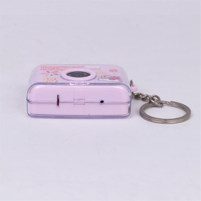 Plastic UV Camera Keychain With Double Sound Light Functions Camera Key Holder For Backpack Charm Gift Occasions