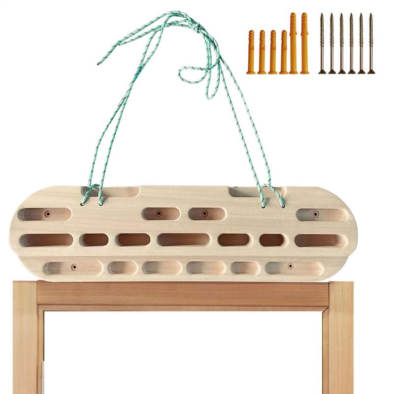 Hölzernes Hangboard Klettern Fingerboard Türrahmen Handstärkungsgerät für Training Fingergriff und Klimmzug