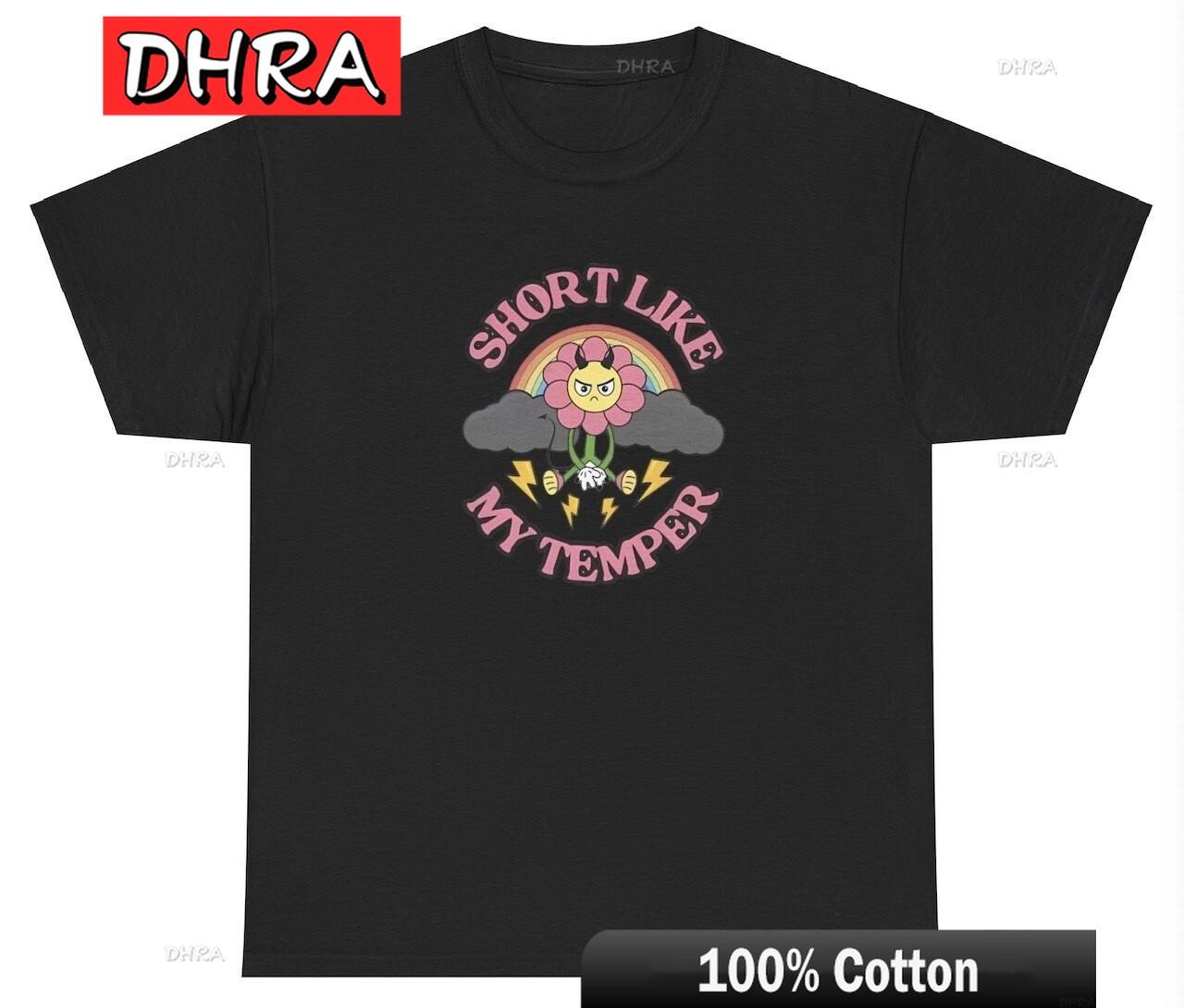 

Short Like My Temper T Shirt Funny Gift for Short Friend Gen Z Y2K Meme Joke Tee Comfy Tops Funny Vibes Rapper Tee TShirt 4XL