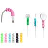 12 Stück USB-Spiralschutz, Ladekabel, Datenabdeckung, Schoner für iPhone und Android