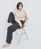 BASIC HOUSE Uni Supima Semi-Overfit Round Neck Knit Cream Lwkt2101