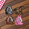 Ponies Embroidered Patches Horse Head Iron On Patches Applique Patches Animal Sewing On Patches Sewing Patches for Hat