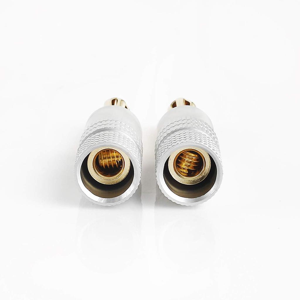 AMIUKON 24K Gold Plated Banana Plugs Speaker Cable Aluminum Metal 4mm of Connectors, Shell, 12AWG-18AWG Gauge, (Set 16)