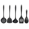 Silicone Non-stick Kitchen Baking Utensils Set: High-Temperature Brush, Scraper, Ladle, Slotted Spoon