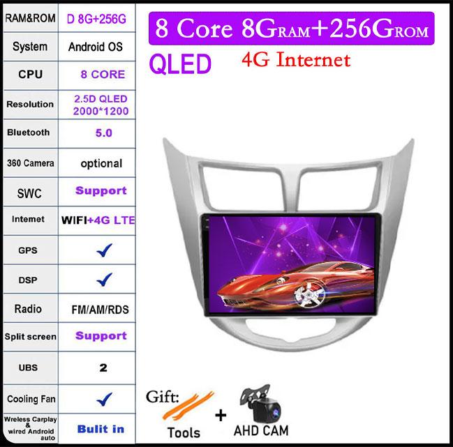 9 Lnch For Hyundai Solaris 2010 -2016 2.5D Touch Screen Car Radio Video Multimedia Navigation GPS IPS 4G Wifi Stereo Auto