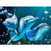 5D DIY Diamond Painting Full Round Animal Dolphin Diamond Embroidery Painting Cross Stitch Kit Home Decoration Rhinestone Gift