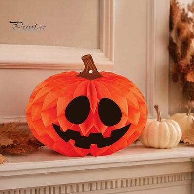 Hanging Party Supplies Halloween Honeycomb Ornament, Pumpkin Spider Paper Durable Reusable Decorations Decoration for Home Office Classroom