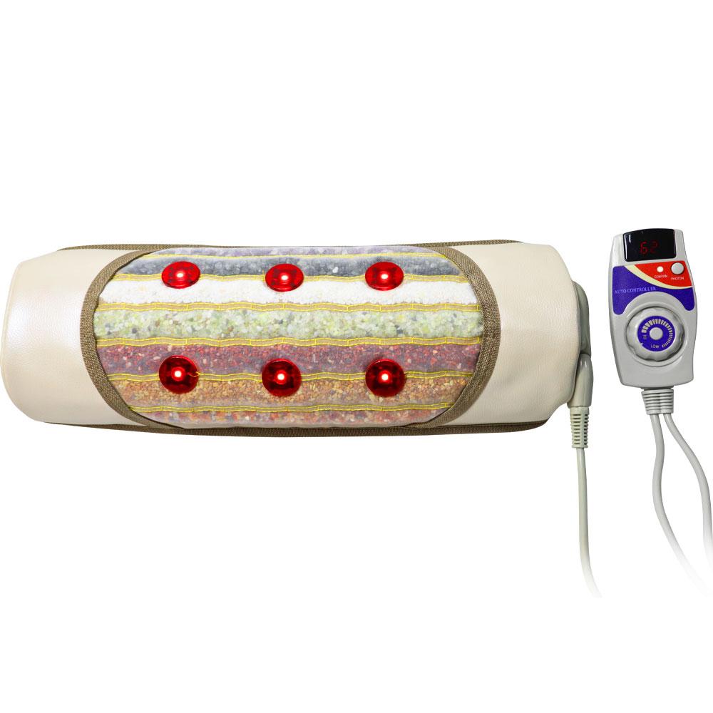 

Подушка-валик с подогревом дальним инфракрасным излучением, подушка для массажа с фотонной светотерапией и 7 камнями из натурального нефрита для улучшения кровообращения UK