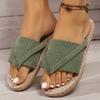 Spring and Summer Footwear Plus Size Soft-soled Sandals with Toe Beach Shoes Flat-bottomed Low-heeled Women's Shoes Slippers