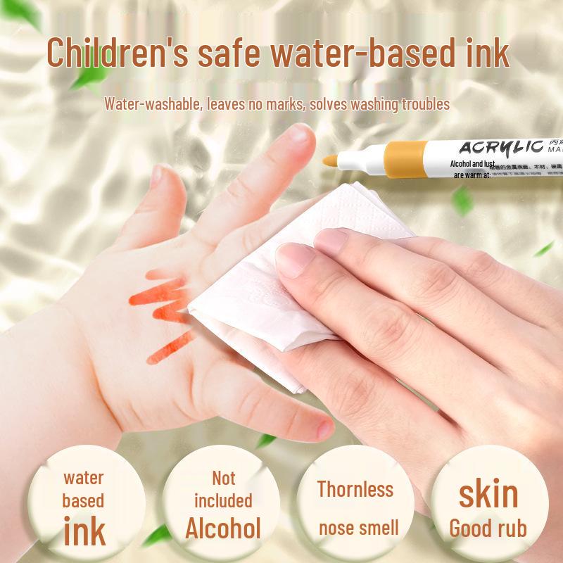 Eco-Friendly Washable Capybara Acrylic Markers for Kids' DIY Crafts