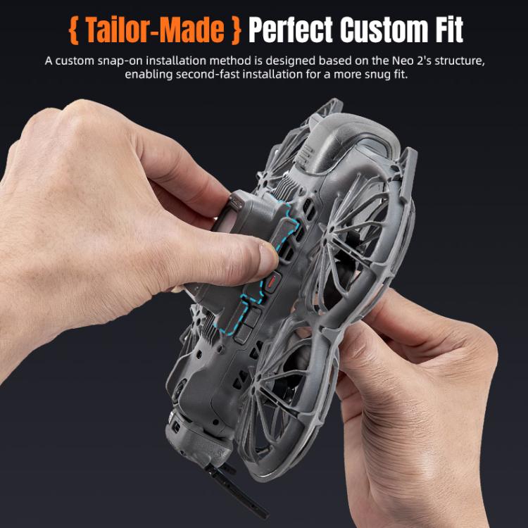 For DJI Neo 2 STARTRC LED Light Heightened Landing Gear Training Rack (Black)