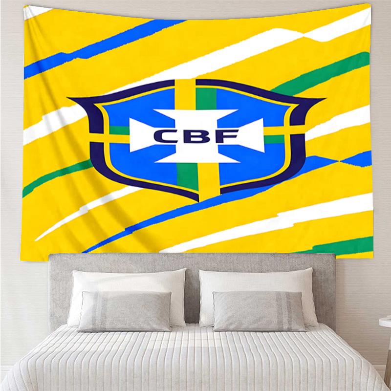 1PC Brazilian Football Federation Printed Tapestry Room Decoration Wall Hanging for Living Room Bedroom, dormitory, Birthday and Christmas gifts