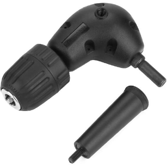3/8" Flexible Angle Extension Bit Kit Right Angle 90 Degrees Electric Drill Attachment 9.5mm Round Shank Keyless Chuck