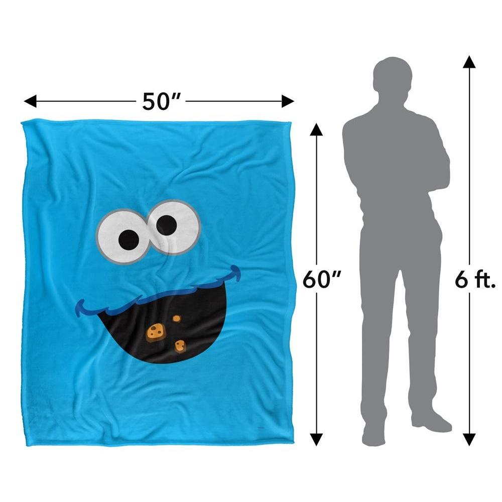 Sesame Street Face Cookie Monster Blanket