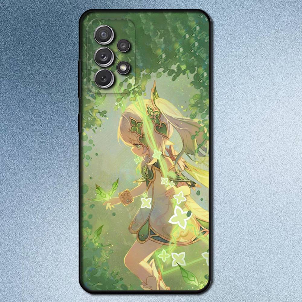 G-Genshin Impact Nahida Phone Case For Samsung S25,S24,S21,S22,S23,S30,Ultra,S20,Plus,Fe,Lite,Note,10,9,5G Black Cover