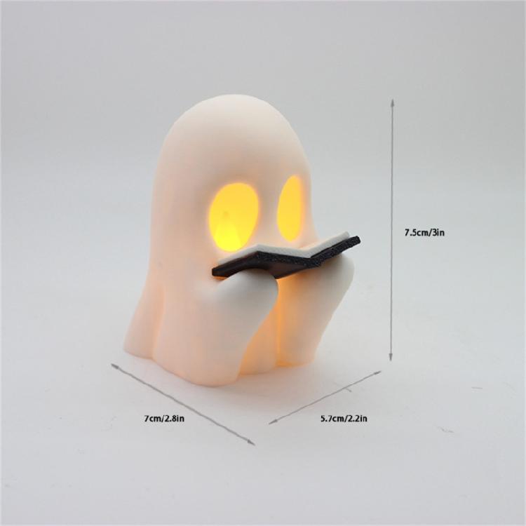 Light Up Halloween Ghosty Decors,Decorative Ghosty Figurines LED Ghosty Decors Halloween Party Decorations for Shelf