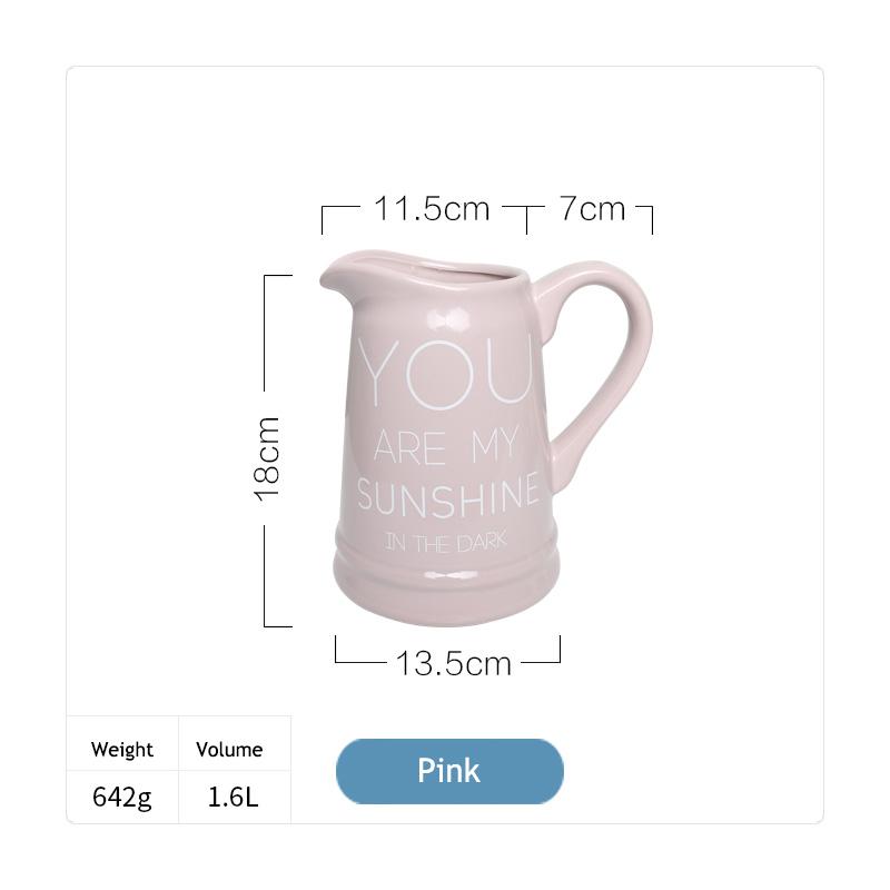 

7-дюймовая керамическая ваза-кувшин, ваза для сухих цветов, центральный элемент, настольная ваза для цветов, украшение для дома, зеленый горшок для растений розовый