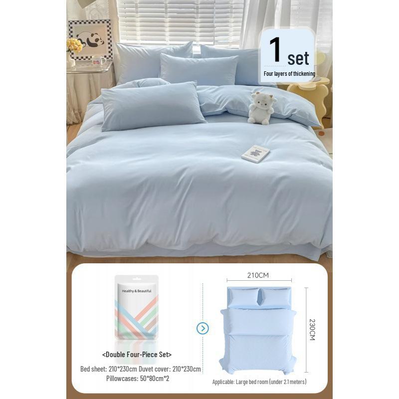 Antibacterial Travel Set: Disposable Bed Sheets, Duvet Covers, Pillowcases - Hotel Isolation 4-Piece, Thickened, Wash-Free.
