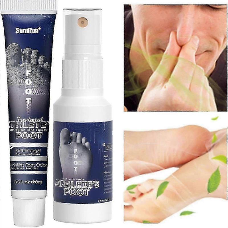 Athlete Foot Cream and Spray Set, Foot Odor Cream, Foot Care Products