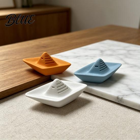 Durable Decoration 3D Home Figurine Boat Nautical-Themed Figurine Printed Paper Minimalist Origami Statue Collectible Desktop Ornament for
