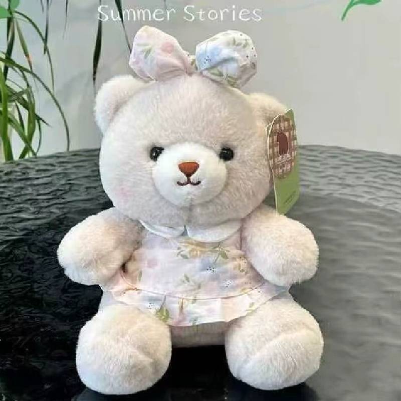 Plush Bear Doll With Short Pile Fabric For Kids And Teens Gift