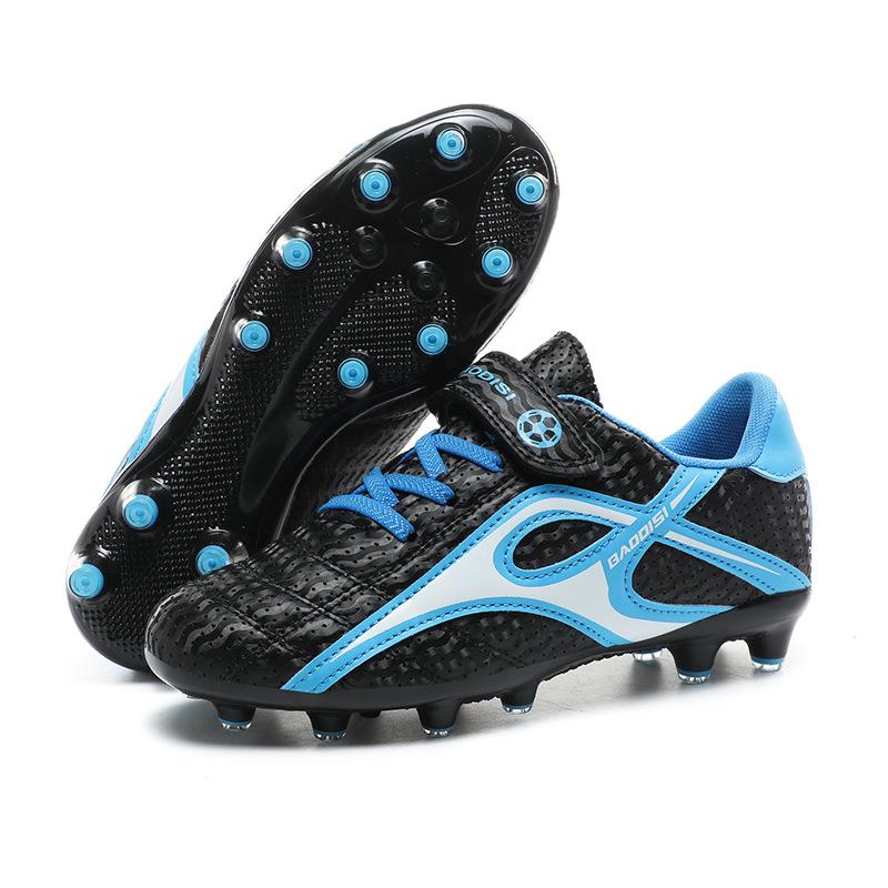 Factory direct sales children's new football shoes broken nails long nails broken nails rotating buckle ground student game football shoes