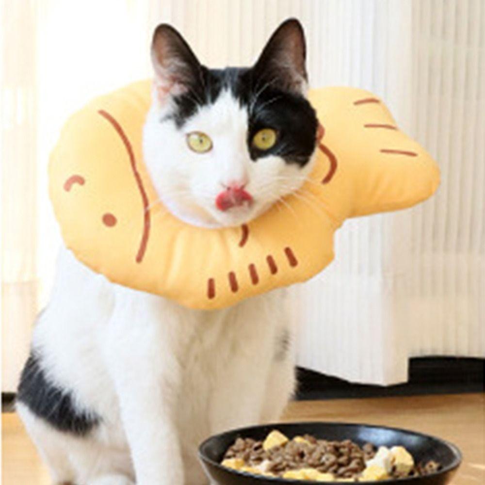 Fish Shape Cat Protective Collar Cartoon Pet Elizabethan Collar Cat Recovery Collar  Wound Healing