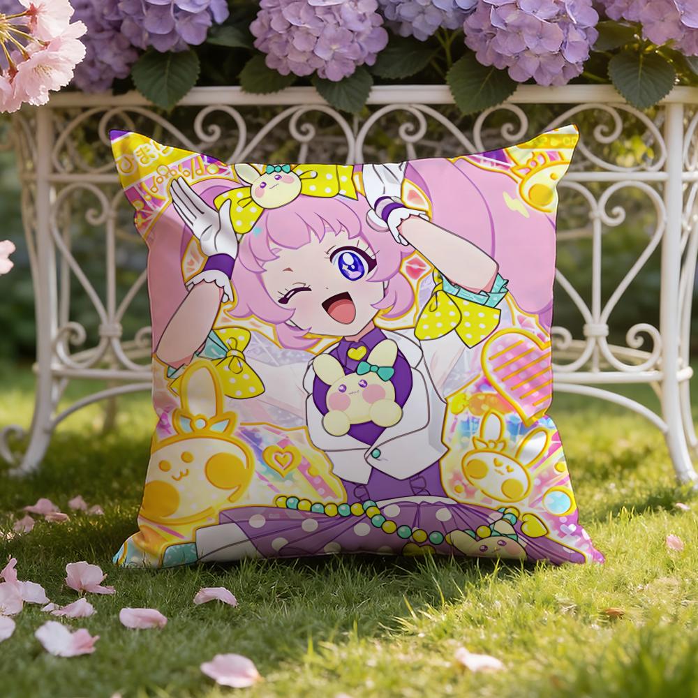 Cute Anime H-Himitsu no AiPri Cushion Cover Home & Car Dual-Scene Pillow Cover: Reversible for Premium Comfort