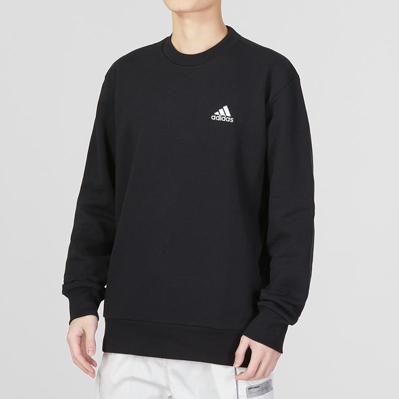 Adidas Essentials Logo Sweatshirt Men Sweatshirt Black IC9329