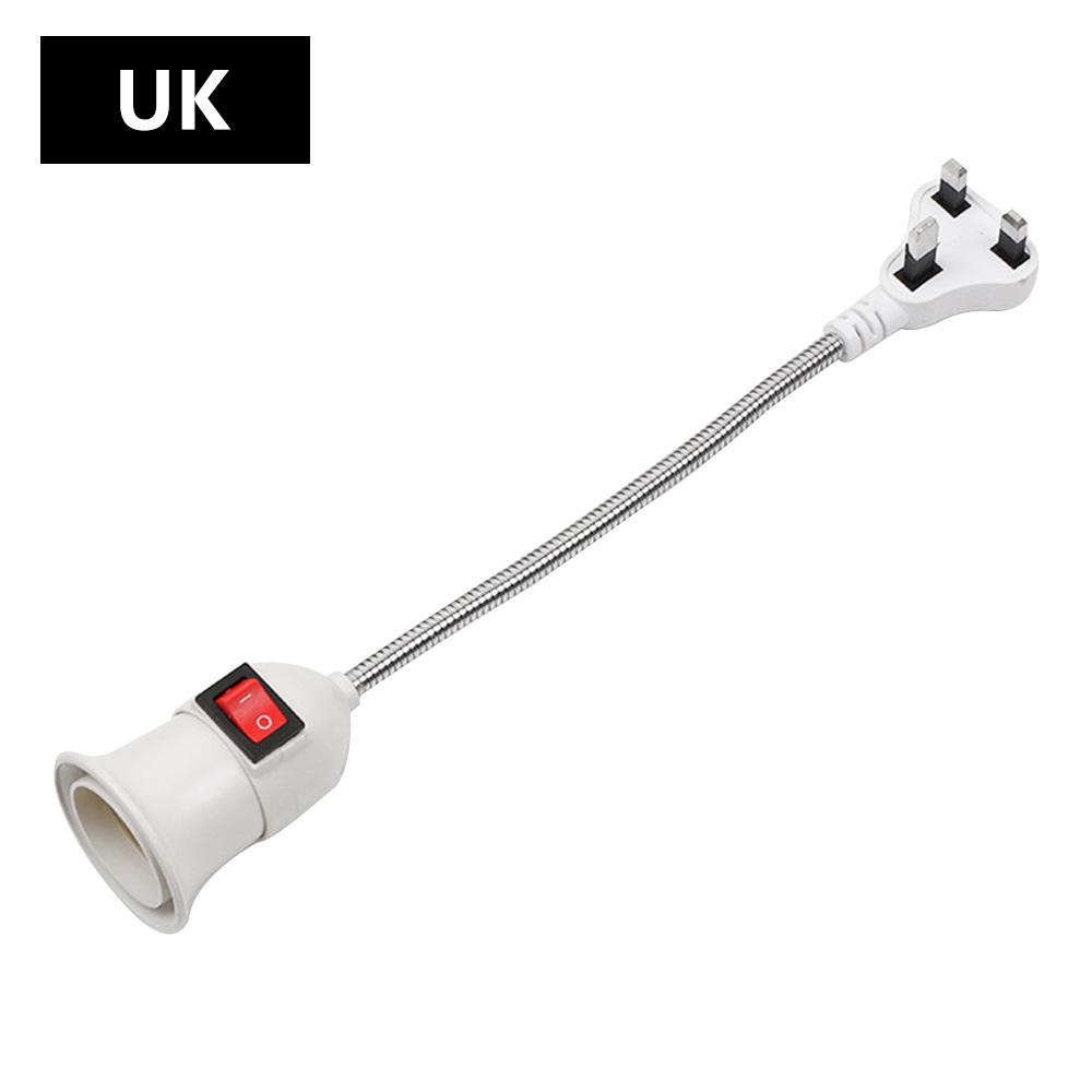 Direct plug swivel lamp head lamp mouth E27 large screw lamp holder  type universal hose with switch