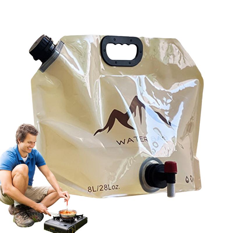 8L Camping Water Container Foldable Large Capacity Water Storage Jug Drink Storage Carrier Tank Water Storage Bag with Faucet