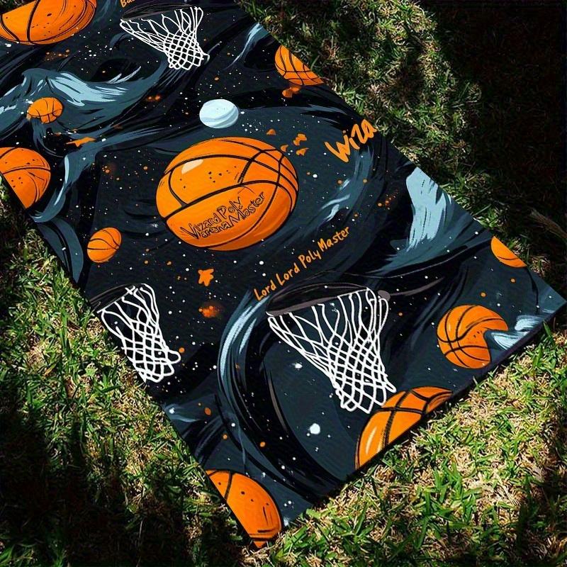 1pc Basketball Theme Beach Towel, Perfect for Enjoying Water Fun