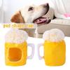 Pet Beer Hat Cute Hat For Dogs Beer Mug Dress Up Costume Pet Keep Warm Yellow Headwear Cosplay Accessories For Cats And Dogs