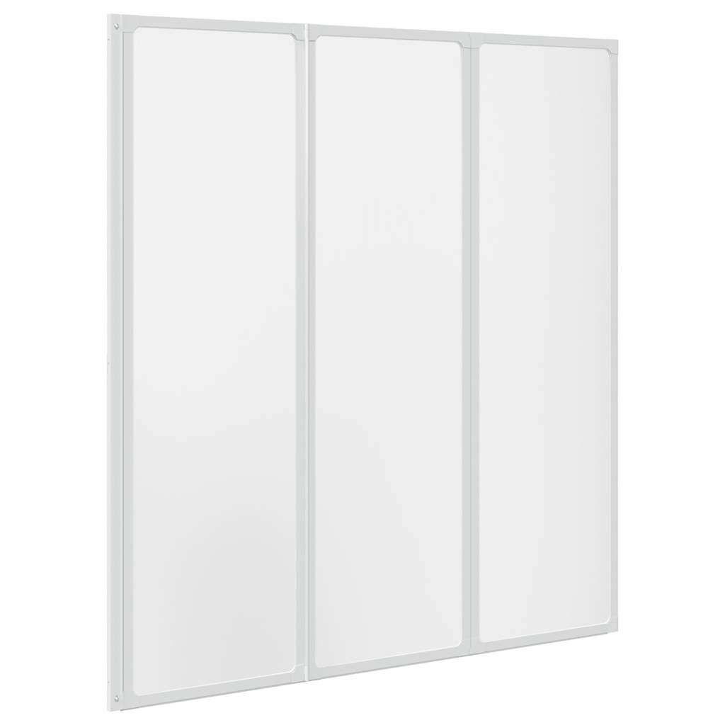 Duschwand 141 x 132 cm 3 Paneele Faltbar