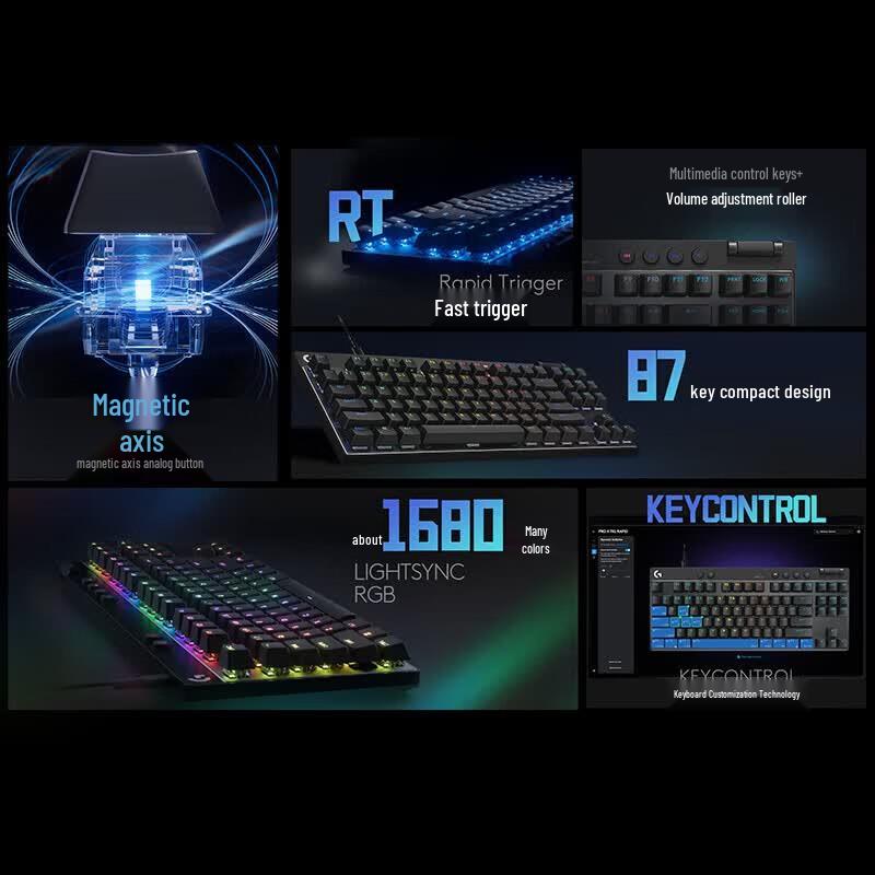 Logitech PRO X TKL RAPID 87-Key Magnetic Switch Gaming Keyboard