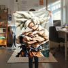 1 szt. Koc flanelowy z nadrukiem Son Goku, Wysokiej jakości, Na wszystkie pory roku, Wystrój domu, Ciepło i komfort, Idealny na prezenty świąteczne